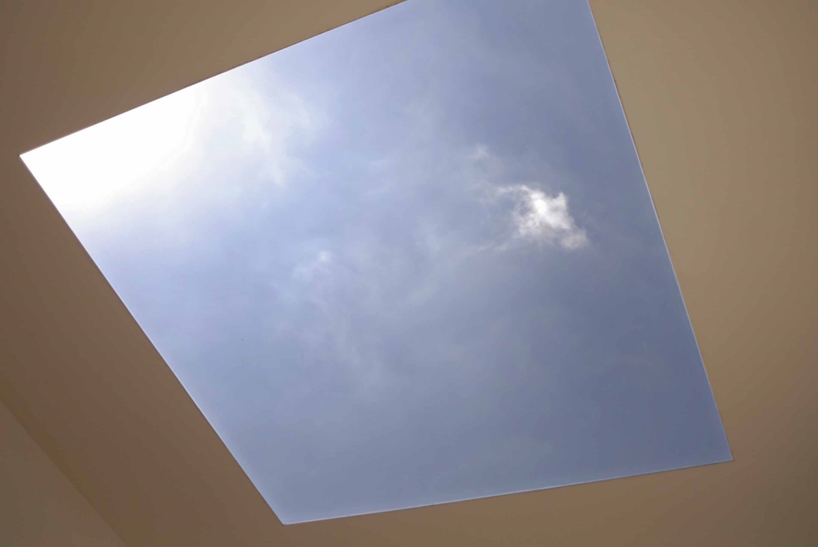 a view from a rooflight as seen from below