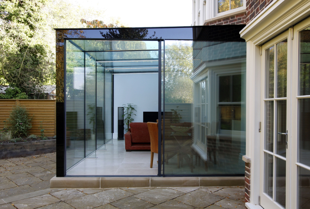 modern glass orangery